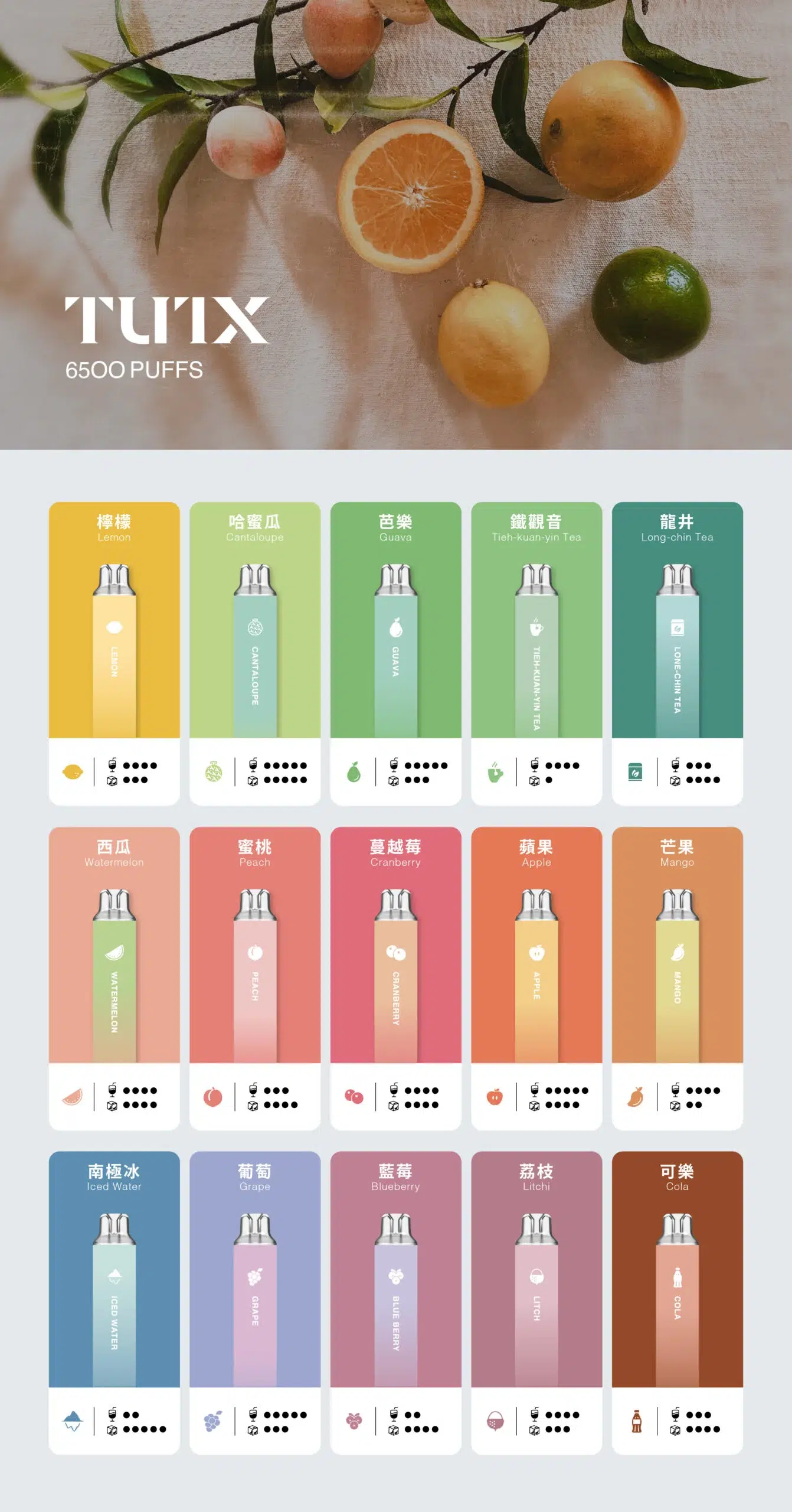 Tutx 6500 拋棄式電子煙