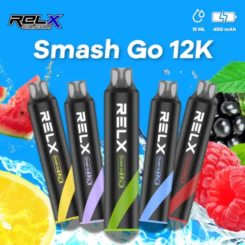 RELX Smash Go 12000 一次性電子煙｜12000口超長續航・MEGA MESH鋼網芯・Type-C充電